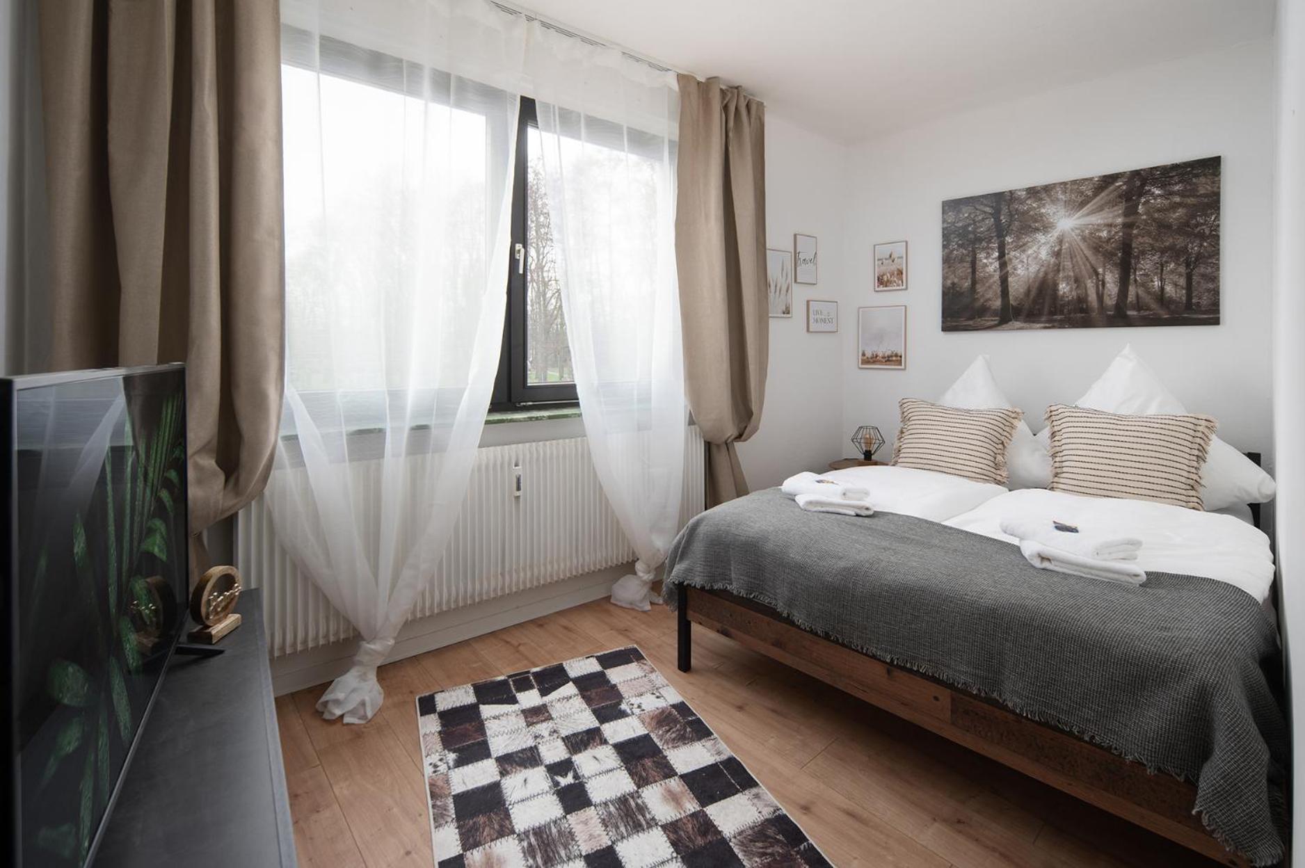 1-4 Gaeste Wohnung W-Lan, Netflix, Amazon, Parken, Arbeitsplatz, 24H Check In ,Vollausgestattet Kueche, Handtuecher Seife U,V,M Fuer Geschaeftsreisende, Paare, Familien , Datteln Exterior foto